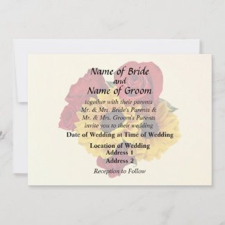 Sunflowers and Roses Bouquet Einladung