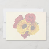 Sunflowers and Roses Bouquet Einladung (Rückseite)