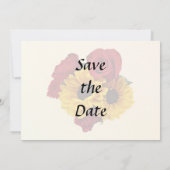 Sunflowers and Roses Bouquet Save The Date (Rückseite)