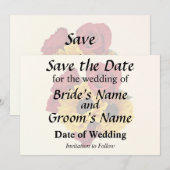 Sunflowers and Roses Bouquet Save The Date (Vorne/Hinten)