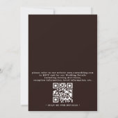 Sunflowers And Wood Rustic Country QR Code Wedding Einladung (Rückseite)