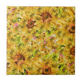 Sunflowers Art Fliese (Vorderseite)