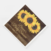 Sunflowers Baby Dusche Abendessen Napkin Serviette (Ecke)
