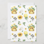 Sunflowers Backyard Casual Wedding Bar-B-Que Wird Einladung (Rückseite)