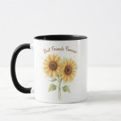 Sunflowers Best Friends Forever Photo Keepsake Tasse (Links)