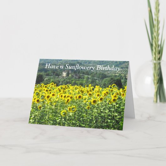 Sunflowers Birthday Card Karte (Vorderseite)