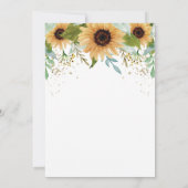 Sunflowers Birthday Invitation Einladung (Rückseite)