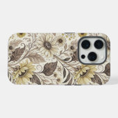Sunflowers Boho Art Nouveau iPhone Hülle (Rückseite (Horizontal))