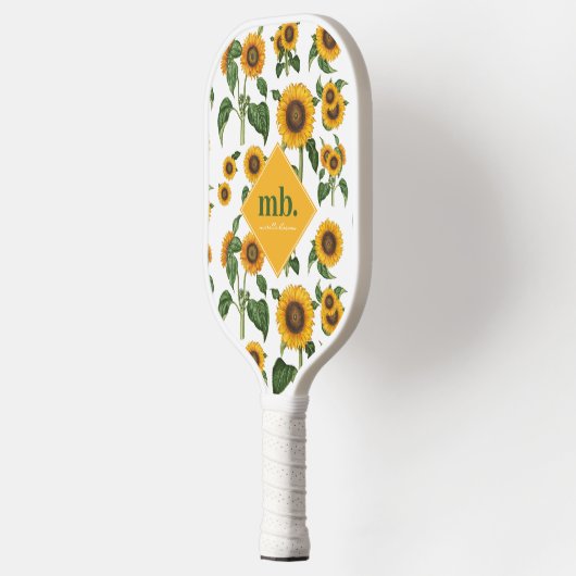 Sunflowers Botanical Foliage Greenery Pickleball Schläger (Links)