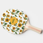 Sunflowers Botanical Foliage Greenery Tischtennis Schläger (Seitenansicht)