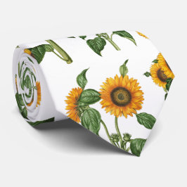 Sunflowers Botanical Greenery Krawatte