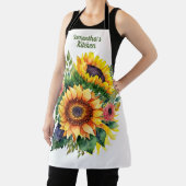 Sunflowers Bouquet - Französisches Land Personalis Schürze (InSitu)