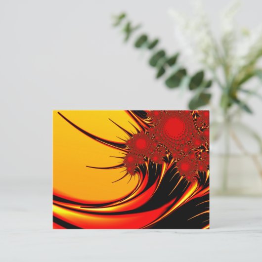 Sunflowers Brago-Mitchell Fine Fractal Art Postkarte (Stehend Vorderseite)