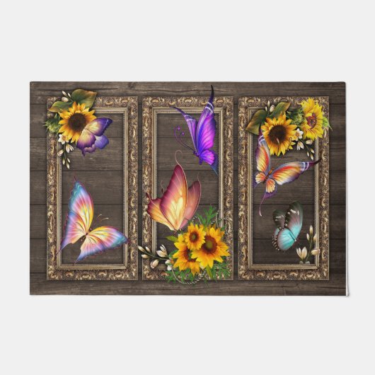 Sunflowers Butterflies Doormat, Beautiful Fußmatte (Vorderseite)