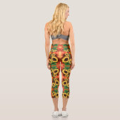 Sunflowers Capri Leggings Modern (Rückseite)