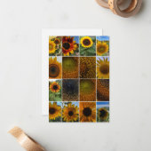 Sunflowers Close Up Collage  Mitteilungskarte (Vorderseite/Rückseite Beispiel)