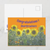 Sunflowers Congratulations Cust. Text Postcard Postkarte (Vorne/Hinten)