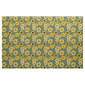 Sunflowers Dots Green Repeating Pattern Fabric Stoff (Fat Quarter (45,7 x 55,9 cm))