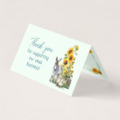 Sunflowers Farmers Market Folded Customer Thanks Visitenkarten (Vorderseite)