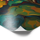 Sunflowers field on sunset fotodruck (Ecke)