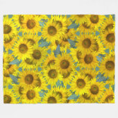 Sunflowers  fleecedecke (Vorderseite (Horizontal))