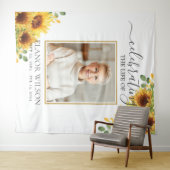 Sunflowers Floral Celebration of Life Photo Wandteppich (Beispiel (Horizontal))