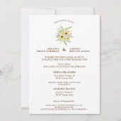 Sunflowers Garland Bouquet Be our Guest Quote Einladung (Rückseite)