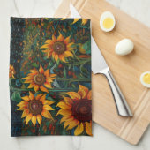 Sunflowers Geschirrtuch (Viertel Falte)