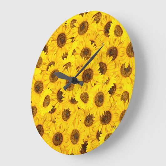 Sunflowers Große Wanduhr (Winkel)