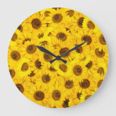 Sunflowers Große Wanduhr (Vorderseite)