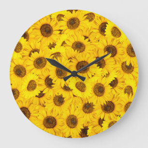 Sunflowers Große Wanduhr