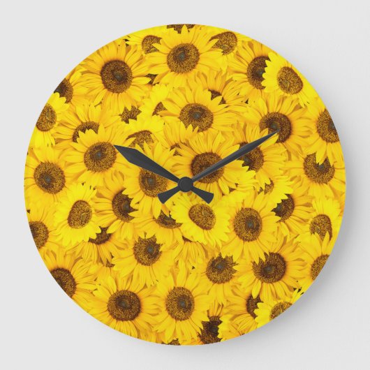 Sunflowers Große Wanduhr (Vorderseite)