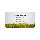 Sunflowers in Field Adressaufkleber (Vorne)