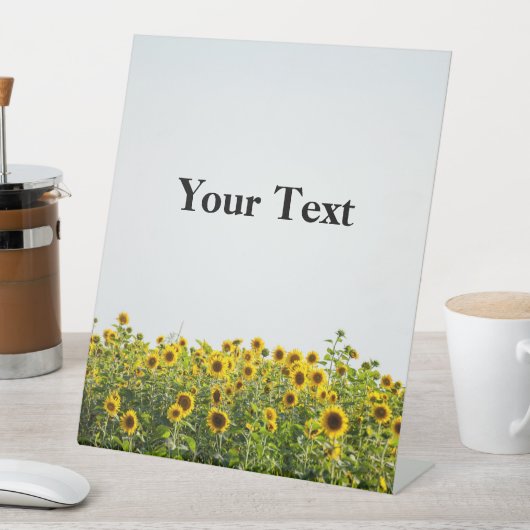 Sunflowers in Field Sockelschild (In Situ)