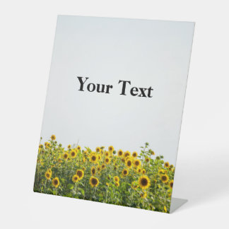 Sunflowers in Field Sockelschild