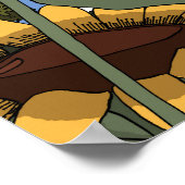 Sunflowers in the Summer Poster (Ecke)