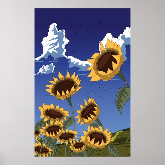 Sunflowers in the Summer Poster (Vorne)
