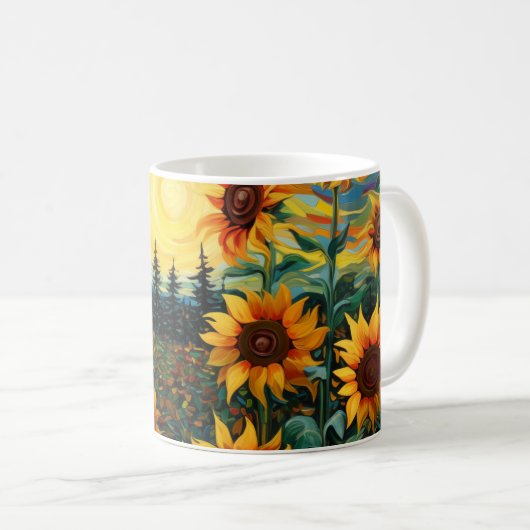 Sunflowers Kaffeetasse (VorderseiteRechts)
