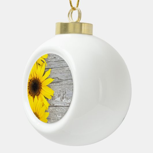 Sunflowers Keramik Kugel-Ornament (Rechts)