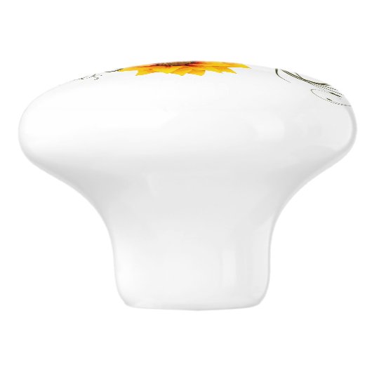 Sunflowers Keramikknauf (Seitenansicht)