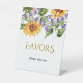 Sunflowers & Lavender Favor Table Top Sign Sockelschild (Vorderseite)