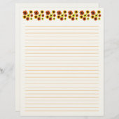 Sunflowers Lined Stationery Paper Briefbogen (Vorne/Hinten)
