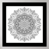 SunFlowers Mandala Party Poster zum Färben von Fah (Vorne)