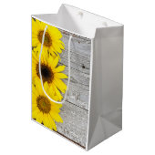 Sunflowers Mittlere Geschenktüte (Vorderseite Schrägansicht)