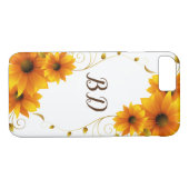 SunFlowers Monogram Case-Mate iPhone Hülle (Rückseite (Horizontal))