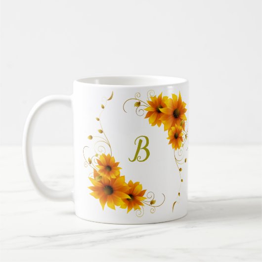 SunFlowers Monogram Kaffeetasse (Links)