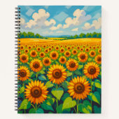 Sunflowers Notebook Notizblock (Vorderseite)