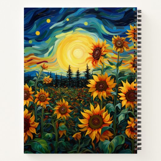 Sunflowers Notizblock (Rückseite)