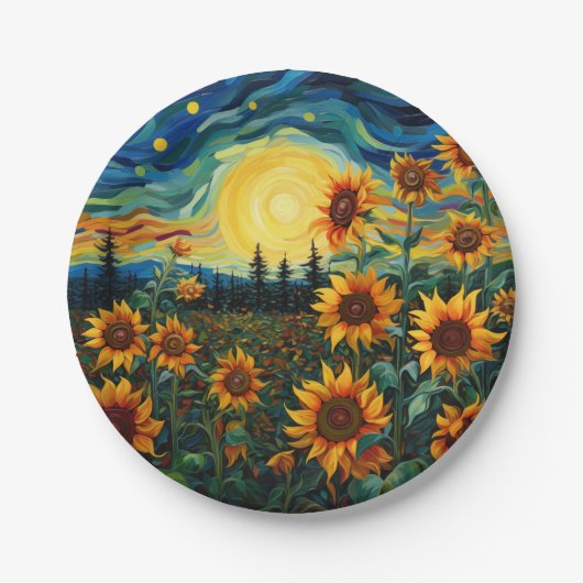 sunflowers pappteller (Vorderseite)