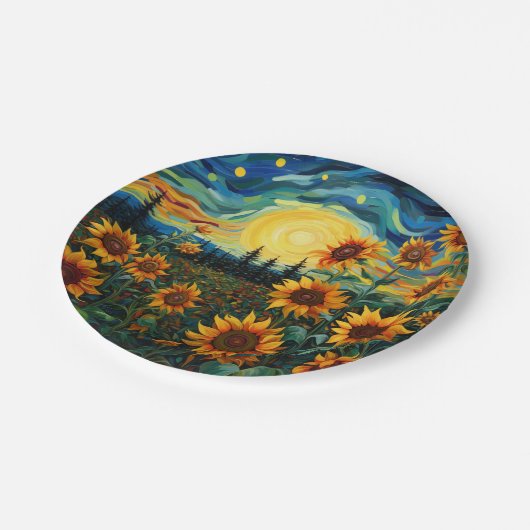 sunflowers pappteller (Schrägansicht)